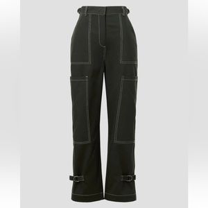 RTR x Ashley Park green cargo pants contrast stitching size 4